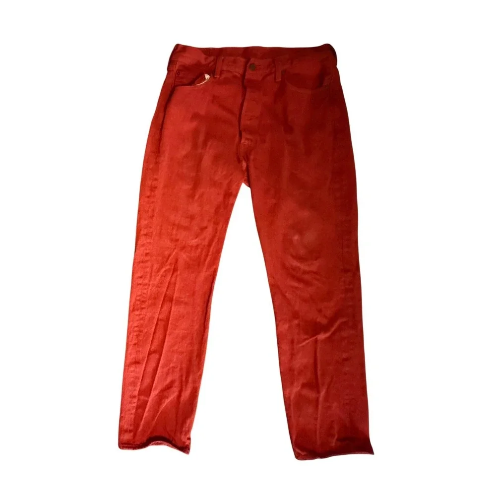Levi's 501 Original Fit Jeans Mens 36x36 Red Tab Straight Leg Denim Button Fly